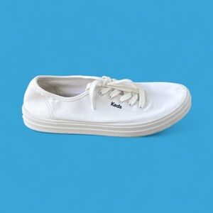 Keds Champion White Canvas Sneakers Size 7M Classic Lace-Up